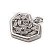 Brass Micro Pave Cubic Zirconia Pendants KK-P308-17P-2