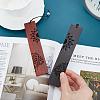   2Pcs 2 Colors Sandalwood Carving Bookmark AJEW-PH0003-36-5