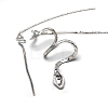 Snake Alloy Rhinestone Hair Cuff Pin PW-WG87173-01-2