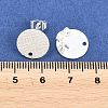 304 Stainless Steel Ear Stud Findings STAS-O119-14C-S-3