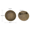 Vintage Alloy Brooch Cabochon Bezel Settings X-PALLOY-O038-20AB-NF-3