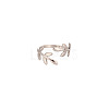 304 Stainless Steel Cuff Open Rings WG6616C-02-2