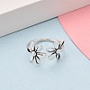 925 Sterling Silver Open Cuff Rings for Women STER-N016-135AS-3