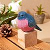 Wooden Pink Robin and Block Ornaments JX683A-4