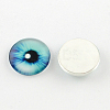 Half Round/Dome Dragon Eye Pattern Glass Flatback Cabochons for DIY Projects X-GGLA-Q037-12mm-M41-2