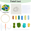 DIY Coaster Punch Needle Embroidery Starter Kits for Beginners DIY-WH20095-003A-2