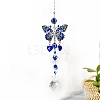 Alloy & Glass Blue Evil Eye Pendant Decorations PW-WG80323-03-1