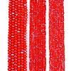 Electroplate Opaque Solid Color Glass Beads Strands LS-EGLA-A044-P6mm-L22-2