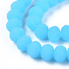 Imitation Jade Solid Color Glass Beads Strands EGLA-A034-J10mm-MD11-3