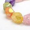 Electroplate AB Color Plated Synthetic Crackle Quartz Nuggets Beads Strands G-L151-02B-2