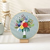 DIY Bouquet Pattern Embroidery Kit DIY-O021-14A-1