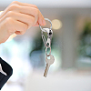 1Pc Stainless Steel Push Gate Snap Keychain Clasp Findings FIND-FH0011-89-6