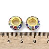 Alloy Rhinestone Clay Pave Beads ALRI-D300-04G-06-3