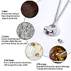 1Pc 304 Stainless Steel Heart Pendant Urn Ashes Necklaces NJEW-CN0001-20P-6