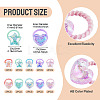20Pcs 20 Colors Polyester & Plastic Girls Hair Accessories OHAR-TA0001-18-4