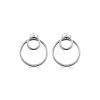 S925 Silver Circle Stud Earrings YG2463-1