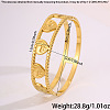 304 Stainless Steel Heart Wave Cutout Hinged Cuff Bangles for Women WG6F9C2-01-2