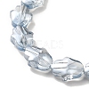 Transparent Electroplate Glass Beads Strands EGLA-F159-PL01-3