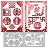 Chinese Frame Theme Carbon Steel Cutting Dies Stencils DIY-WH0309-1006-1