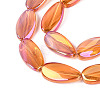 Electroplate Transparent Glass Beads Strands EGLA-N055-02E-3