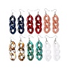 Acrylic Curb Chain Dangle Earrings EJEW-JE04651-1