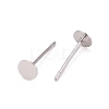 Anti-Tarnish Rhodium Plated 925 Sterling Silver Ear Stud Findings X-STER-A003-80-2