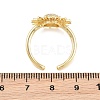 Sun Brass Micro Pave Cubic Zirconia Cuff Open Rings for Women CU-CBA0A21-05G-5