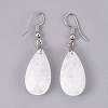 Natural Quartz Crystal Dangle Earrings EJEW-P150-A04-2