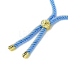 3Pcs 3 Styles 6mm Round Dyed Natural Lapis Lazuli & Yellow Jade & Black Onyx Bead Slider Bracelet Sets BJEW-MZ00062-6