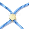 Half Finished Twisted Milan Rope Slider Bracelets FIND-G032-01G-15-6