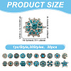 20Pcs Alloy Rhinestone Snap Button BUTT-GO0001-03B-2