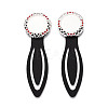 Alloy & Iron Bookmark Cabochon Settings PALLOY-N184-04S-1
