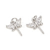 Brass Micro Pave Cubic Zirconia Charms X-ZIRC-L096-06P-1