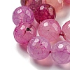 Faceted Natural Dragon Veins Agate Beads Strands G-F447-12mm-L08-4