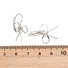 Bowknot Brass Leverback Earrings EJEW-A150-04B-P-5