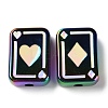 UV Plating Rainbow Iridescent Acrylic Enamel Beads SACR-G034-11D-2