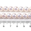 UV Plating Pearlized Glass Pearl Beads Strands GLAA-F128-01B-T02-2