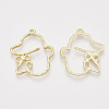 Alloy Open Back Bezel Pendants X-PALLOY-S121-83-2