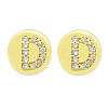 Brass Micro Pave Clear Cubic Zirconia Beads KK-T030-LA843-DX3-1