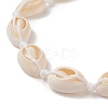 Natural Cowrie Shell Braided Beaded Anklets AJEW-AN00516-01-5