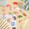 15Pcs 15 Colors Lotus Food Grade Eco-Friendly Silicone Focal Beads SIL-CA0003-05-4