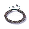 Adjustable Natural Dragon Blood Jasper Braided Bead Bracelets BJEW-F369-A16-1