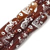 Rice Shape Tibetan Style dZi Beads Strands G-A269-A02-01-2