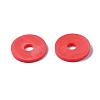 Flat Round Handmade Polymer Clay Beads CLAY-R067-12mm-30-6