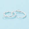 201 Stainless Steel Huggie Hoop Earring Findings STAS-P283-01P-S-2