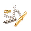  Jewelry Iron Slide On End Clasp Tubes FIND-PJ0001-01-5