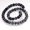 Natural Snowflake Obsidian Gemstone Beads X-G-J338-03-8mm-2