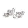 Brass Micro Pave Cubic Zirconia Pendants KK-E068-VB201-3