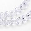 Transparent Glass Bead Strands GLAA-G013-4mm-72-3