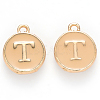 Golden Plated Alloy Enamel Charms ENAM-S118-06T-1